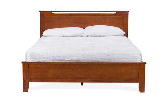 Baxton Studio - Demitasse Twin Size Bed in Brown - SB312-Twin Bed-Antique Oak view 2
