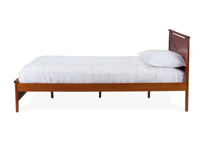 Baxton Studio - Demitasse Twin Size Bed in Brown - SB312-Twin Bed-Antique Oak view 3