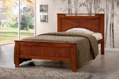 Baxton Studio - Demitasse Twin Size Bed in Brown - SB312-Twin Bed-Antique Oak view 5