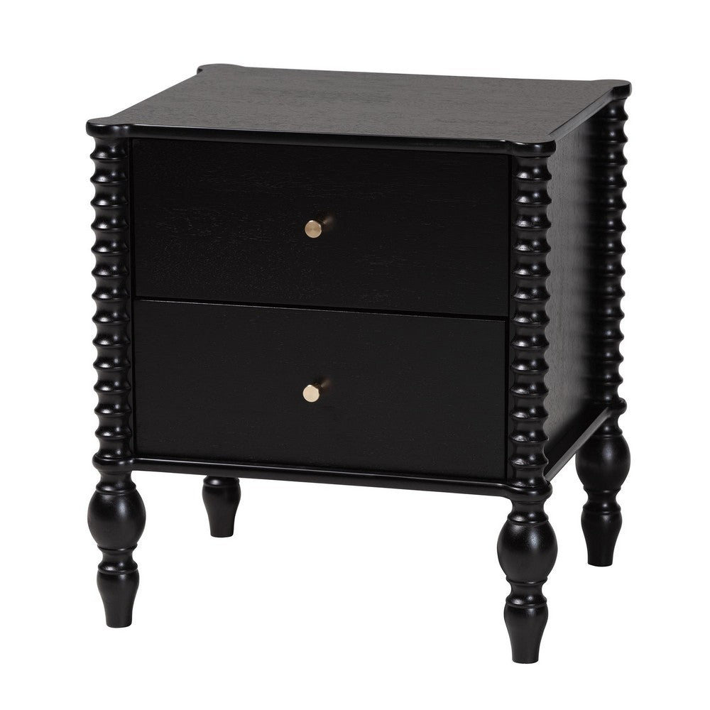 Baxton Studio - Denita Full Bedroom Set in Black - Alaba-4PC Bedroom Set-Black-Full-1NS view 4