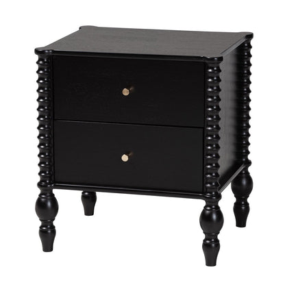 Baxton Studio - Denita Full Bedroom Set in Black - Alaba-4PC Bedroom Set-Black-Full-1NS view 4