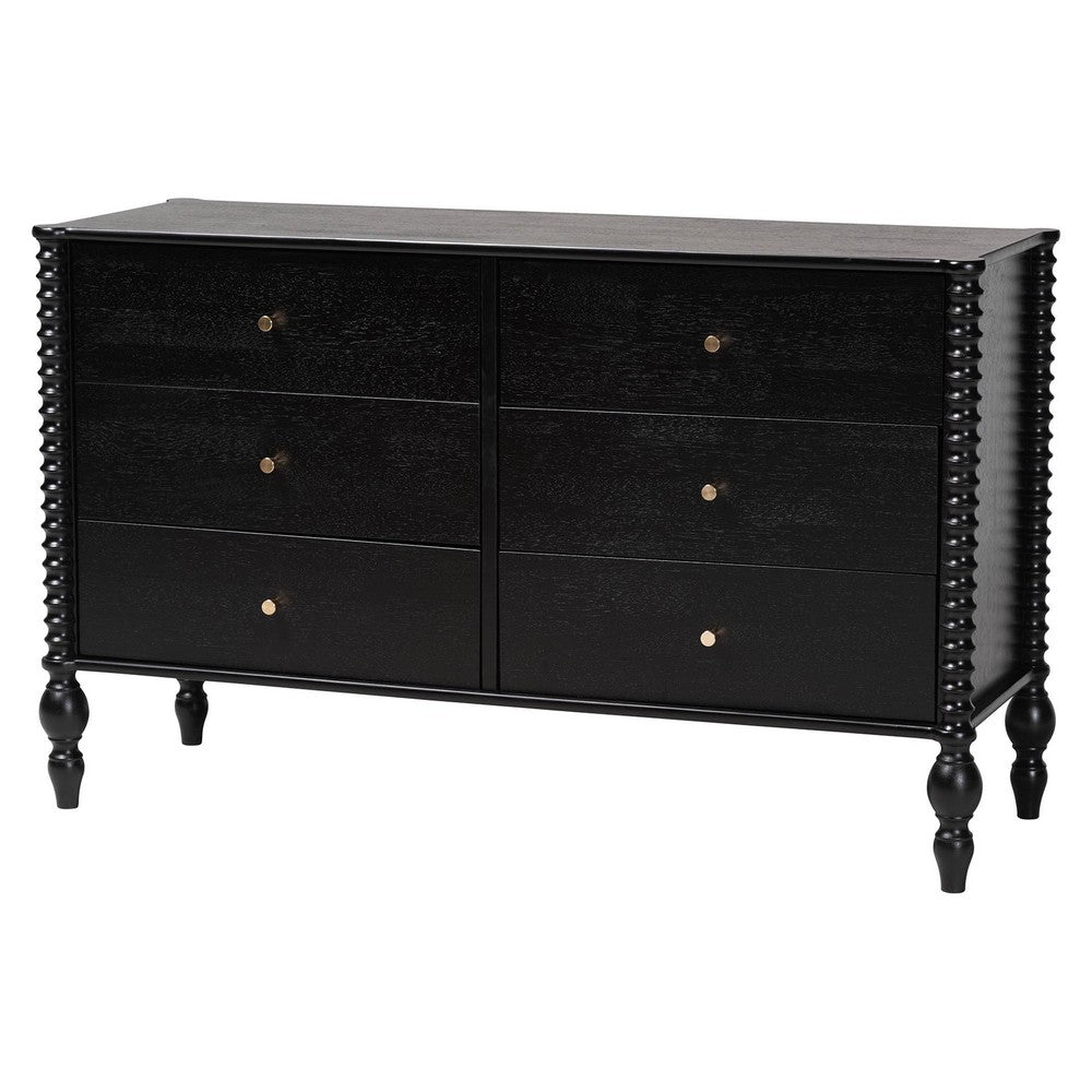 Baxton Studio - Denita Full Bedroom Set in Black - Alaba-4PC Bedroom Set-Black-Full-1NS view 6