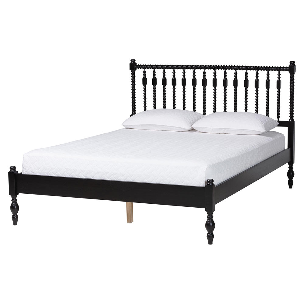 Baxton Studio - Denita Full Bedroom Set in Black - Alaba-4PC Bedroom Set-Black-Full-2NS view 3