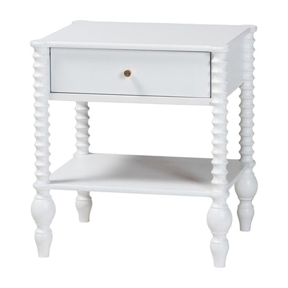 Baxton Studio - Denita Full Bedroom Set in White - Alaba-4PC Bedroom Set-White-Full-1NS view 4