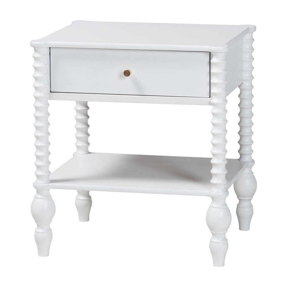 Baxton Studio - Denita Full Bedroom Set in White - Alaba-4PC Bedroom Set-White-Full-2NS view 4