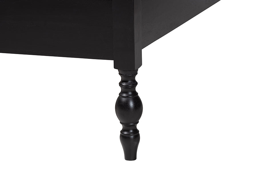 Baxton Studio - Denita Queen Bedroom Set in Black - Alaba-4PC Bedroom Set-Black-Queen-1NS view 10