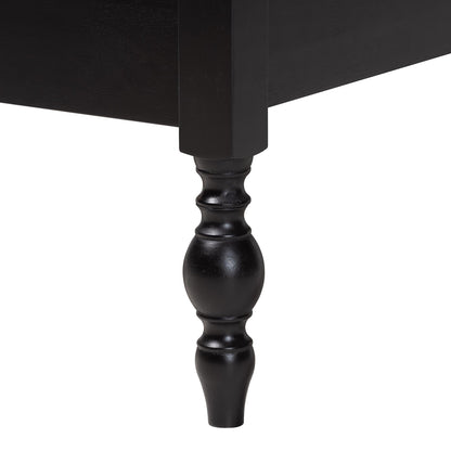 Baxton Studio - Denita Queen Bedroom Set in Black - Alaba-4PC Bedroom Set-Black-Queen-2NS view 9