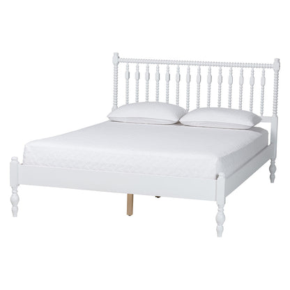 Baxton Studio - Denita Queen Bedroom Set in White - Alaba-4PC Bedroom Set-White-Queen-2NS view 3