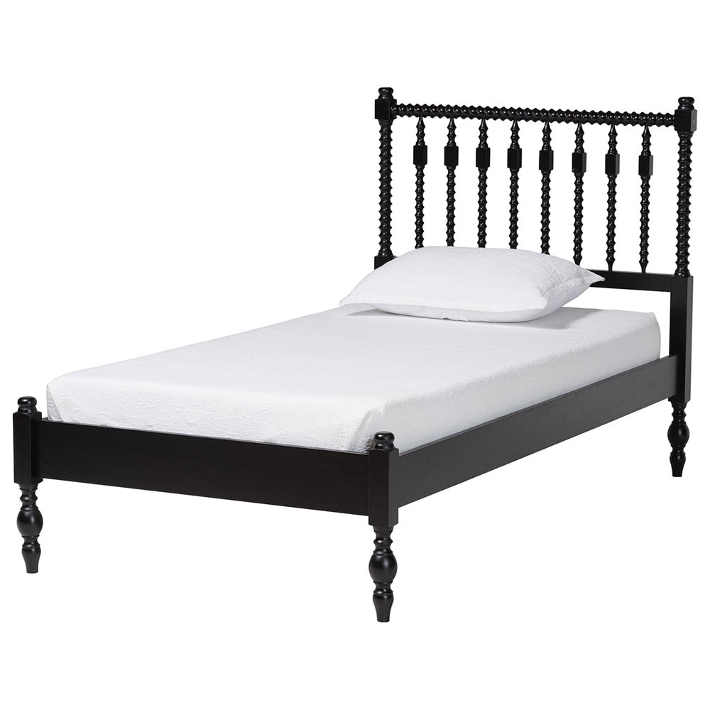 Baxton Studio - Denita Twin Bedroom Set in Black - Alaba-4PC Bedroom Set-Black-Twin-1NS view 3