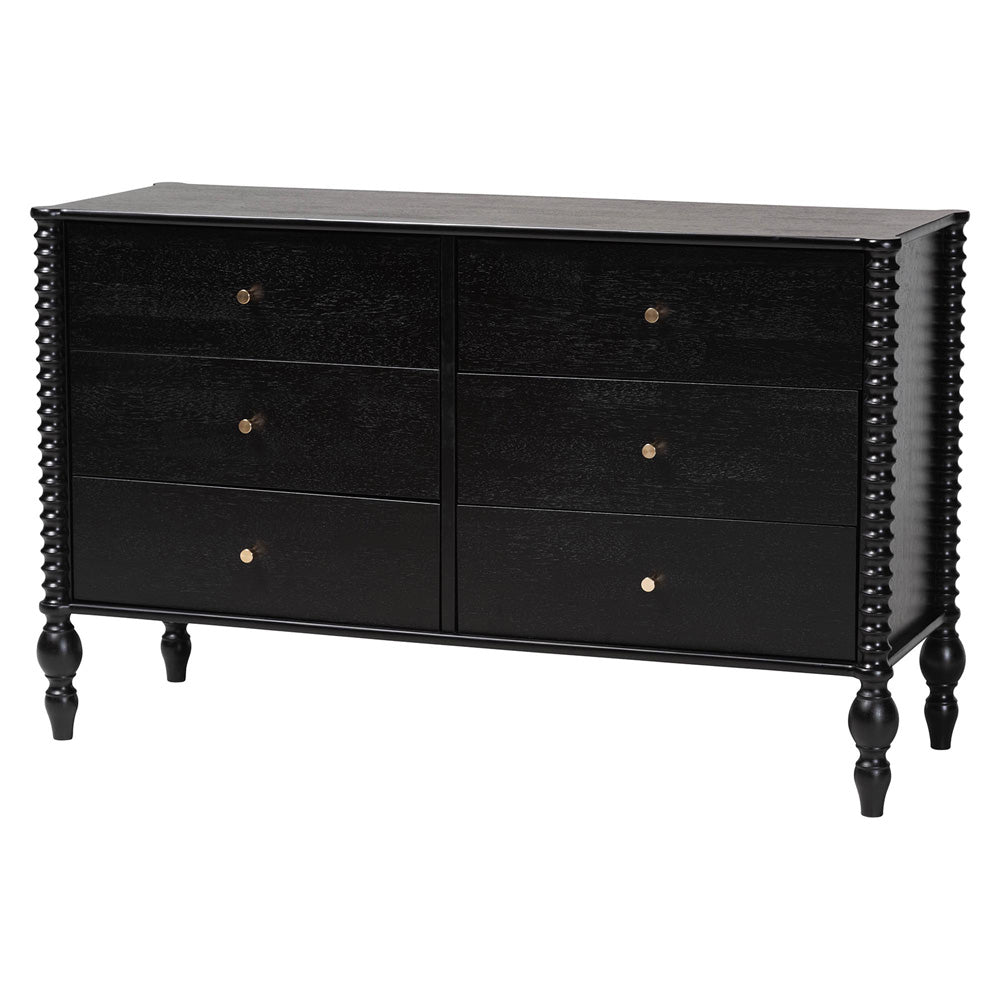 Baxton Studio - Denita Twin Bedroom Set in Black - Alaba-4PC Bedroom Set-Black-Twin-1NS view 6