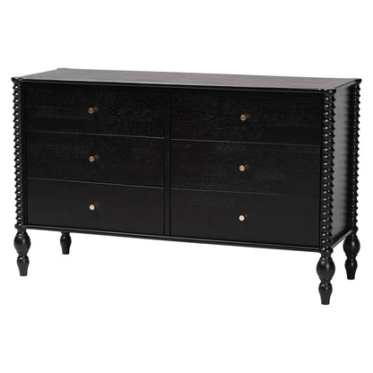 Baxton Studio - Denita Twin Bedroom Set in Black - Alaba-4PC Bedroom Set-Black-Twin-1NS view 6