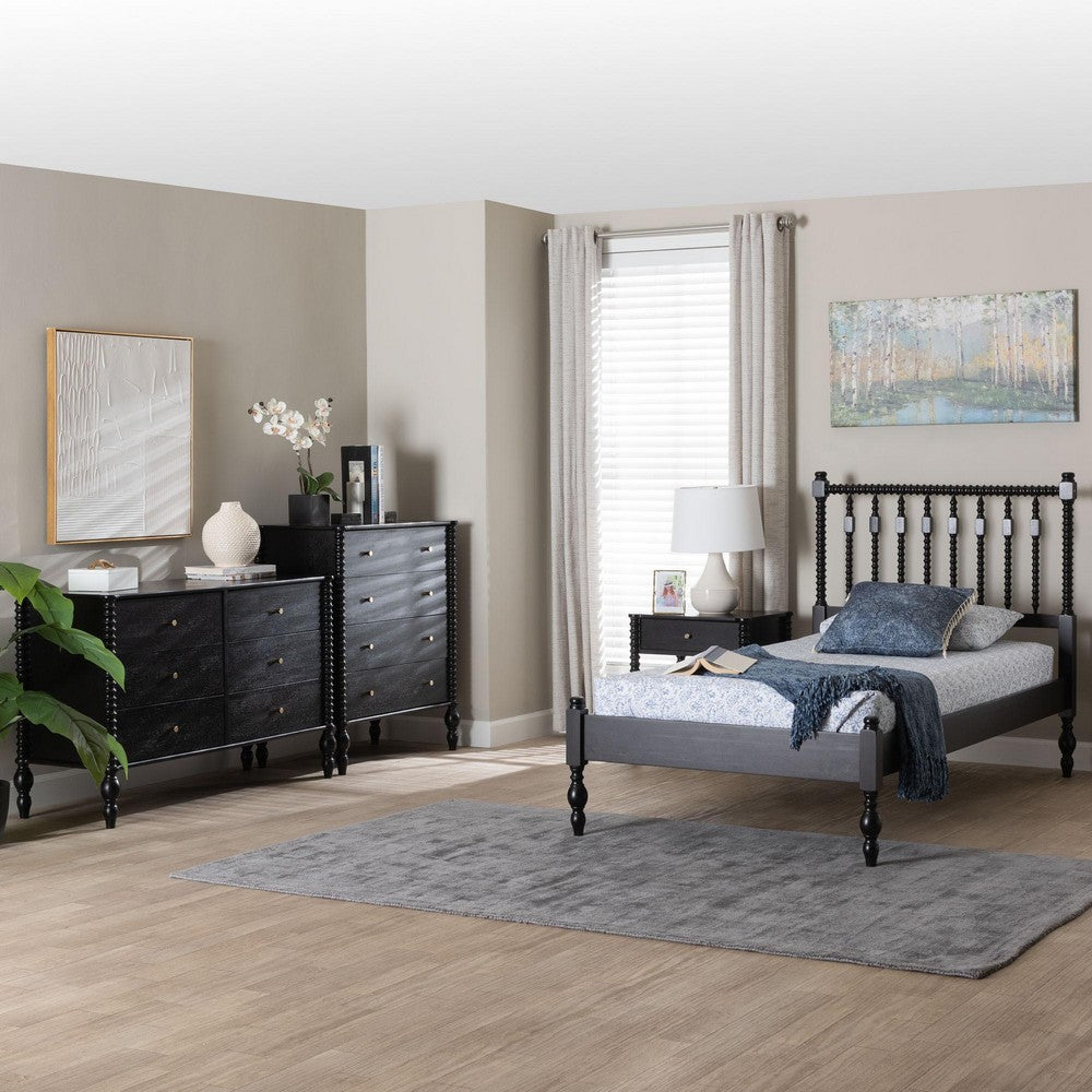 Baxton Studio - Denita Twin Bedroom Set in Black - Alaba-4PC Bedroom Set-Black-Twin-1NS view 11