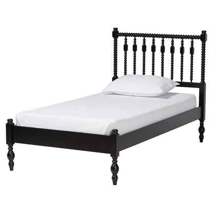 Baxton Studio - Denita Twin Bedroom Set in Black - Alaba-4PC Bedroom Set-Black-Twin-2NS view 3