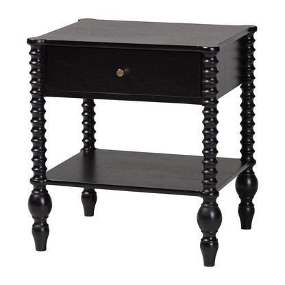 Baxton Studio - Denita Twin Bedroom Set in Black - Alaba-4PC Bedroom Set-Black-Twin-2NS view 4