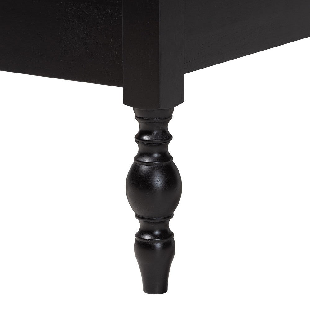 Baxton Studio - Denita Twin Bedroom Set in Black - Alaba-4PC Bedroom Set-Black-Twin-2NS view 9
