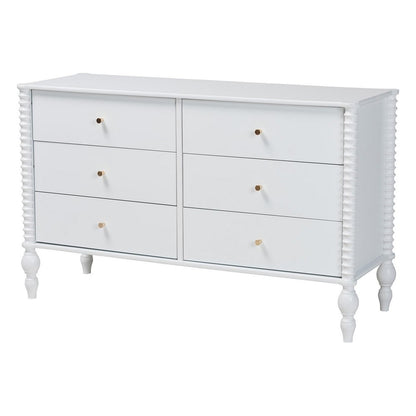 Baxton Studio - Denita Twin Bedroom Set in White - Alaba-4PC Bedroom Set-White-Twin-2NS view 5