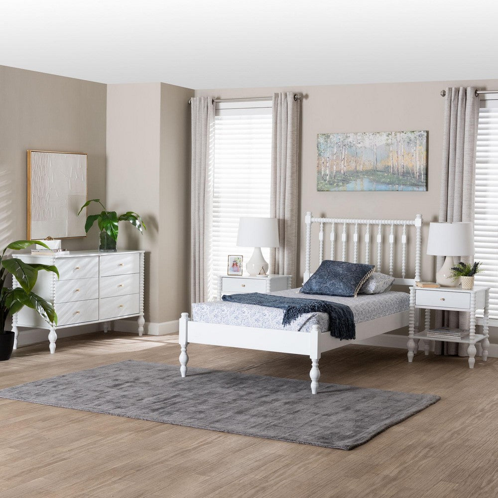 Baxton Studio - Denita Twin Bedroom Set in White - Alaba-4PC Bedroom Set-White-Twin-2NS view 11