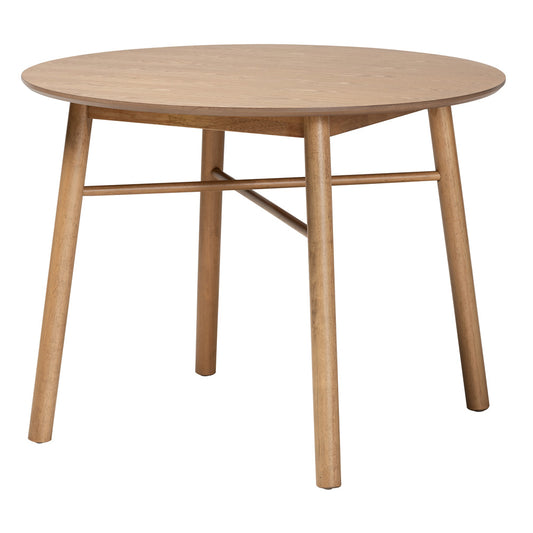Baxton Studio - Denmark Dining Table in Oak Brown - Denmark-French Oak-DT view 1