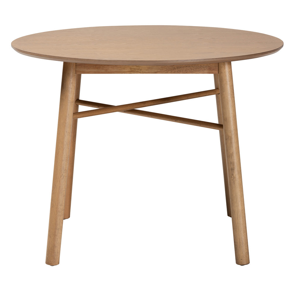 Baxton Studio - Denmark Dining Table in Oak Brown - Denmark-French Oak-DT view 2