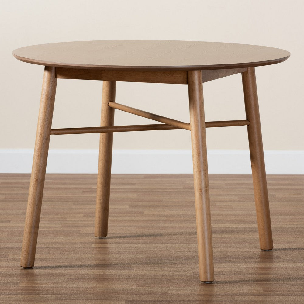 Baxton Studio - Denmark Dining Table in Oak Brown - Denmark-French Oak-DT view 7