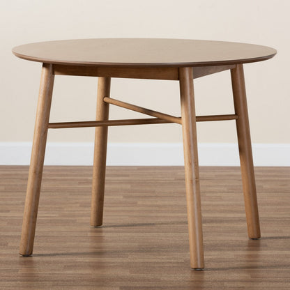 Baxton Studio - Denmark Dining Table in Oak Brown - Denmark-French Oak-DT view 7