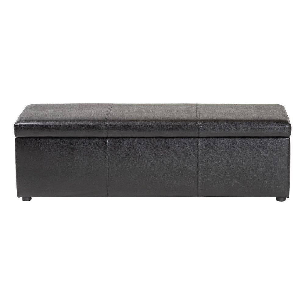 Baxton Studio - Dennehy Ottoman in Black - Y-168-Promote-Black view 3