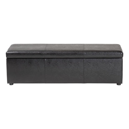 Baxton Studio - Dennehy Ottoman in Black - Y-168-Promote-Black view 3