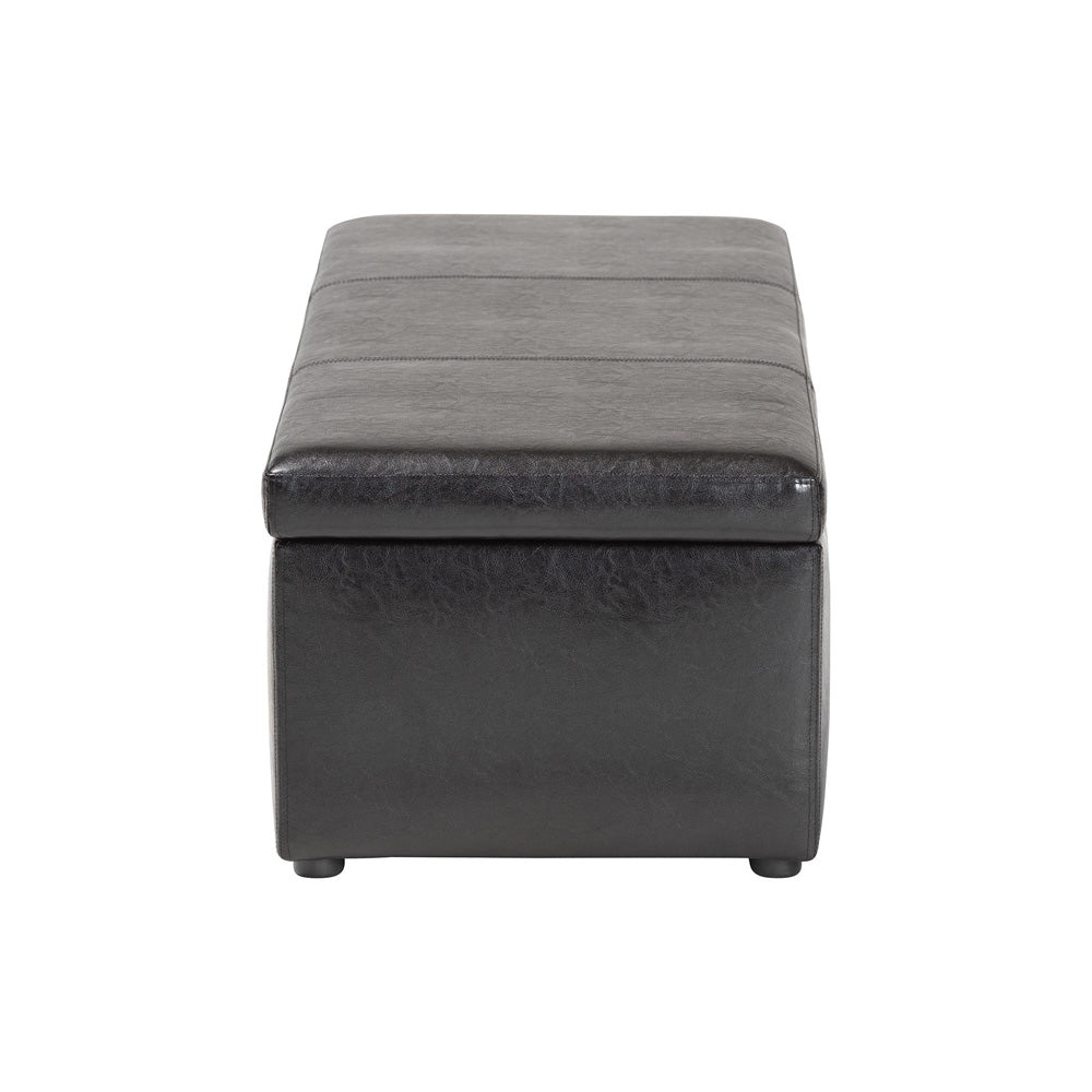 Baxton Studio - Dennehy Ottoman in Black - Y-168-Promote-Black view 4