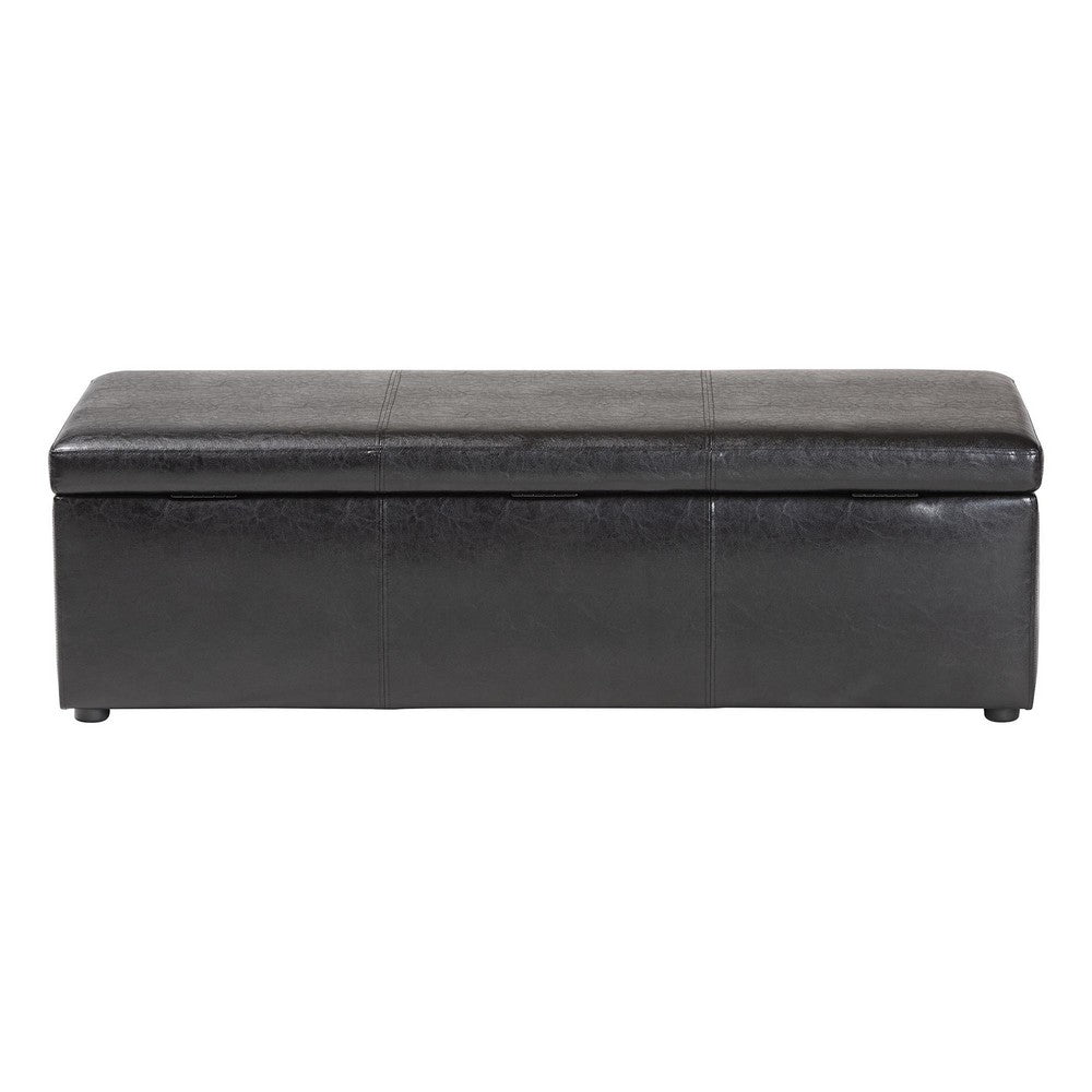 Baxton Studio - Dennehy Ottoman in Black - Y-168-Promote-Black view 5
