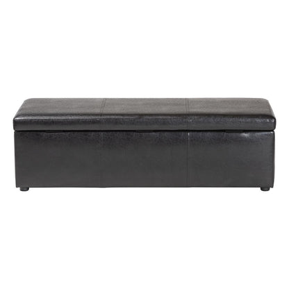 Baxton Studio - Dennehy Ottoman in Black - Y-168-Promote-Black view 5