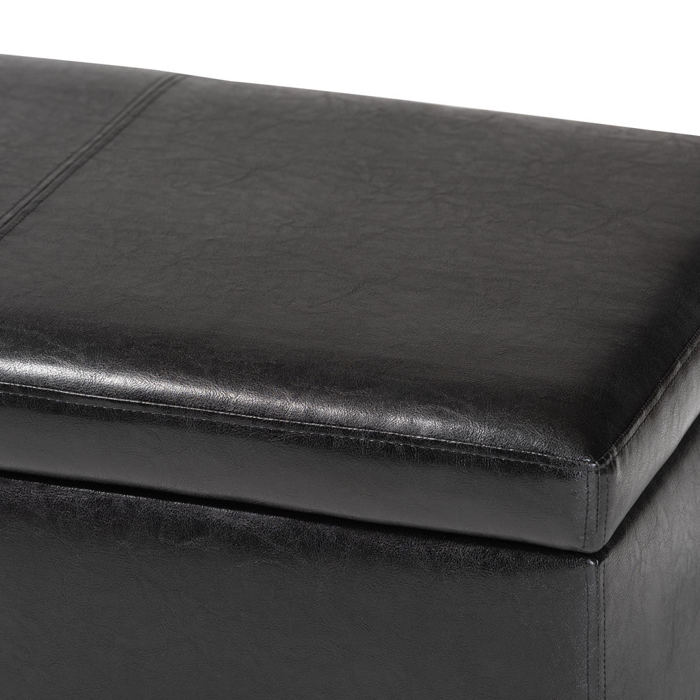 Baxton Studio - Dennehy Ottoman in Black - Y-168-Promote-Black view 6