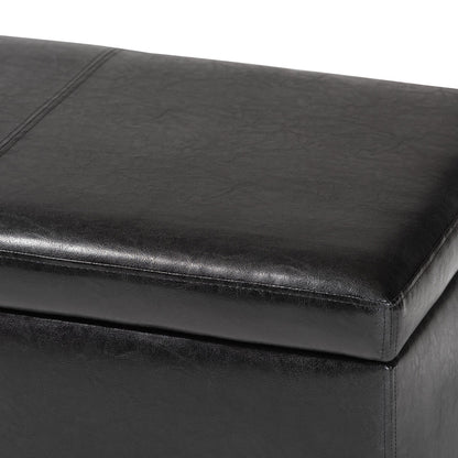 Baxton Studio - Dennehy Ottoman in Black - Y-168-Promote-Black view 6