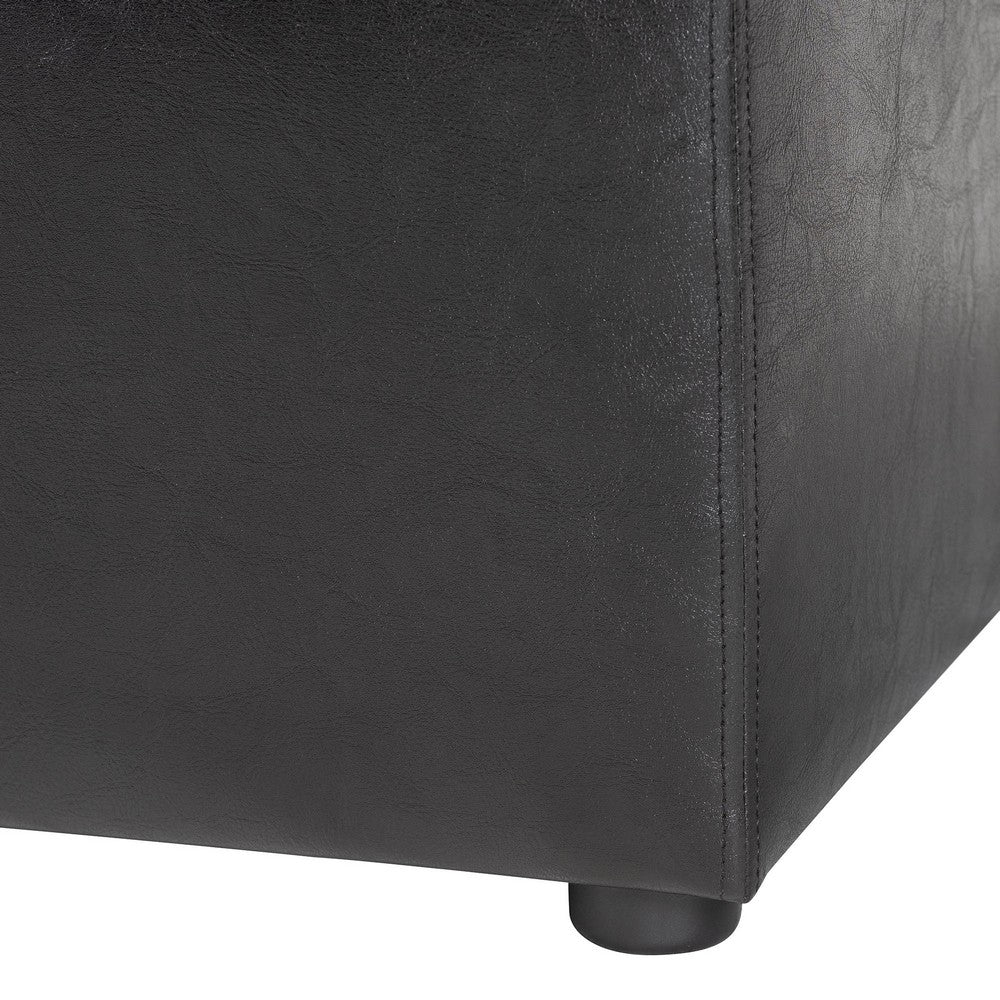 Baxton Studio - Dennehy Ottoman in Black - Y-168-Promote-Black view 7