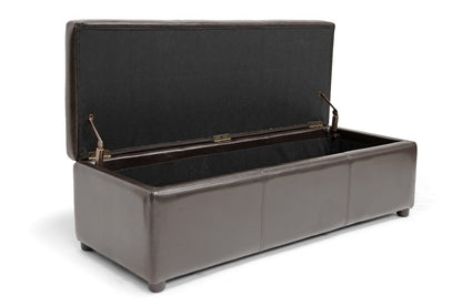 Baxton Studio - Dennehy Ottoman in Dark Brown - Y-168-Promote-dark brown view 3