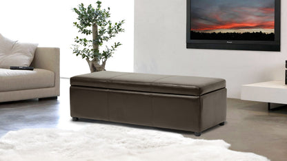 Baxton Studio - Dennehy Ottoman in Dark Brown - Y-168-Promote-dark brown view 5
