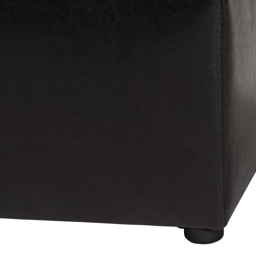 Baxton Studio - Dennehy Ottoman in Dark Brown - Y-168-Promote-dark brown view 6