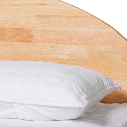 Baxton Studio - Denton Queen Size Bed in Natural Brown - BBT61137-A2 Natural Wood-Queen Bed view 4