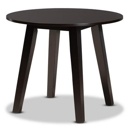 Baxton Studio - Derya Dining Set in Grey/Dark Brown - Derya-Grey/Dark Brown-5PC Dining Set view 3