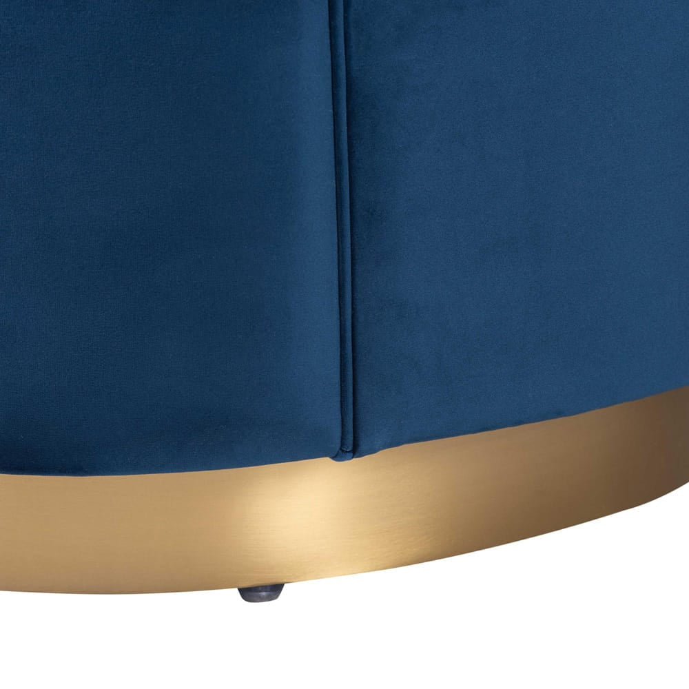 Baxton Studio - Deserae Sofa in Navy Blue/Gold - TSF-7021-Navy Blue Velvet-Sofa view 6