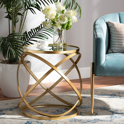 Baxton Studio - Desma End Table in Gold - JY20A260-Gold-ET view 4