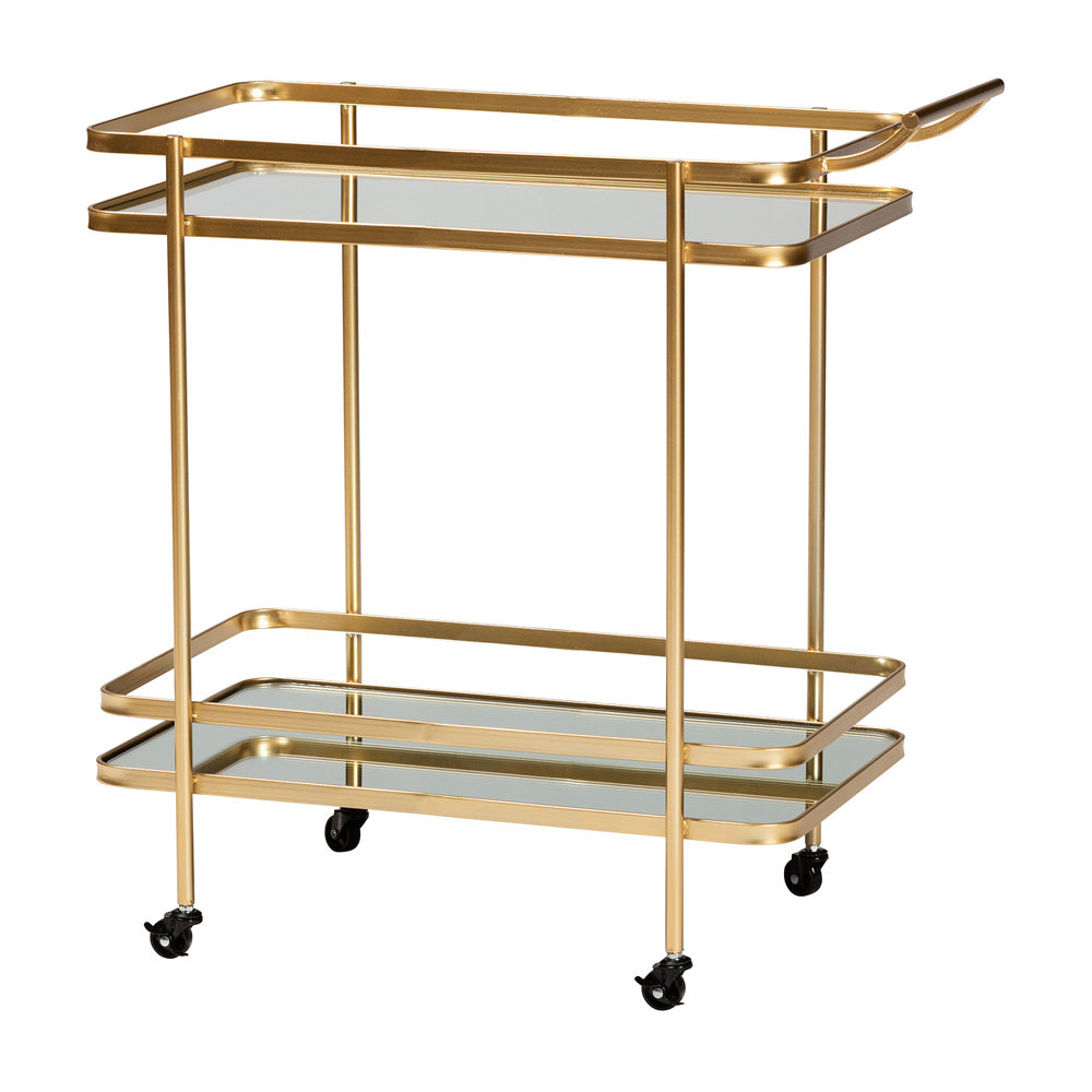 Baxton Studio - Destin Cart in Gold - JY20A263-Gold-Cart view 1