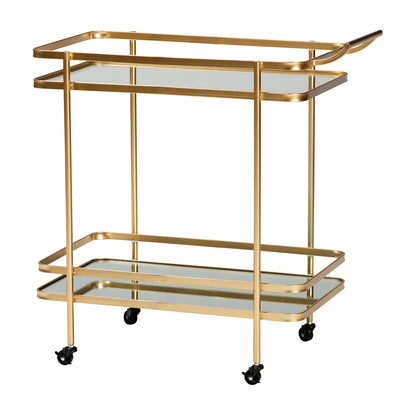Baxton Studio - Destin Cart in Gold - JY20A263-Gold-Cart view 1