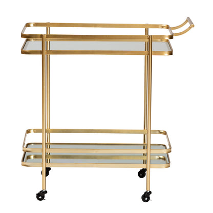Baxton Studio - Destin Cart in Gold - JY20A263-Gold-Cart view 2