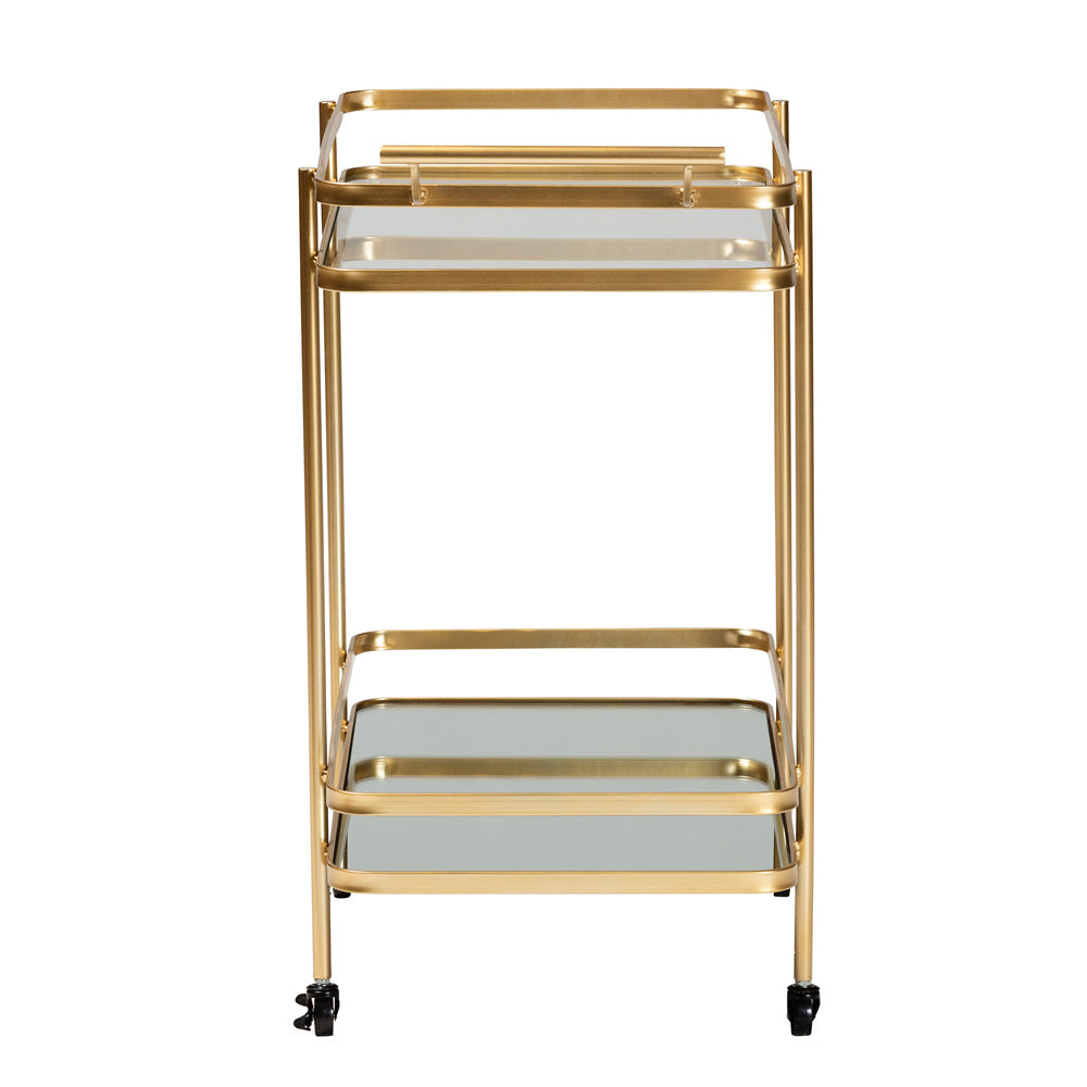 Baxton Studio - Destin Cart in Gold - JY20A263-Gold-Cart view 3