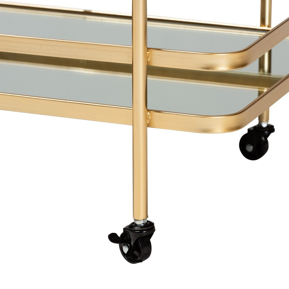 Baxton Studio - Destin Cart in Gold - JY20A263-Gold-Cart view 5