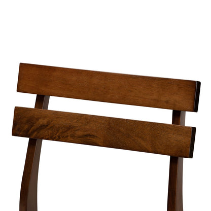 Baxton Studio - Devlin Set of 4 Dining Chairs in Light Grey/Walnut - Delvin-Smoke/Walnut-DC view 3