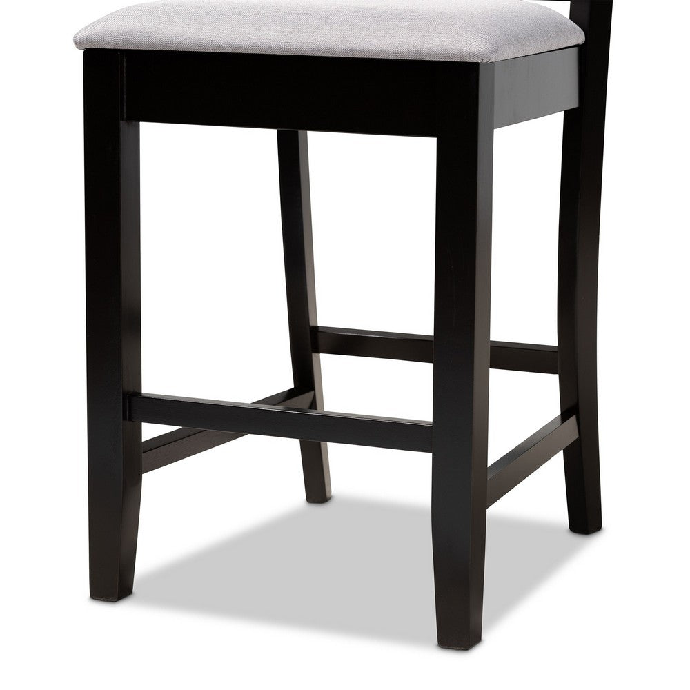 Baxton Studio - Devon Pub Set in Grey/Espresso brown - RH310P-Grey/Dark Brown-5PC Pub Set view 5