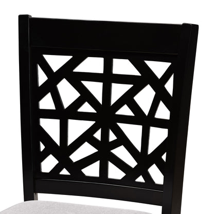 Baxton Studio - Devon Set of 2 Pub Stools in Grey/Espresso Brown - RH310P-Grey/Dark Brown-PC view 4