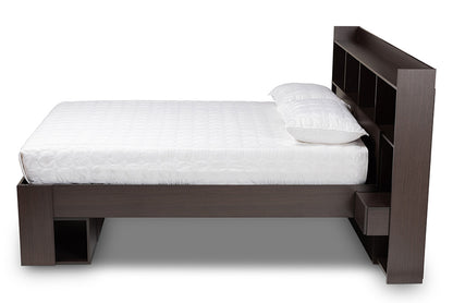 Baxton Studio - Dexton Queen Size Bed - SEBED13031026-Modi Wenge-Queen view 3