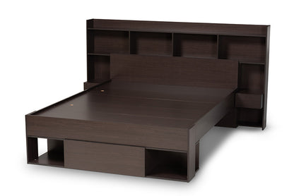 Baxton Studio - Dexton Queen Size Bed - SEBED13031026-Modi Wenge-Queen view 4
